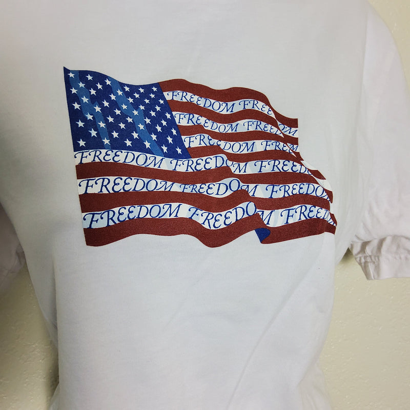 Bechemel White American Flag T-Shirt, Large - SOLD - Trinity Thrift