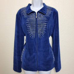 Mirror Image Blue Sequined Sweater - Trinity Thrift