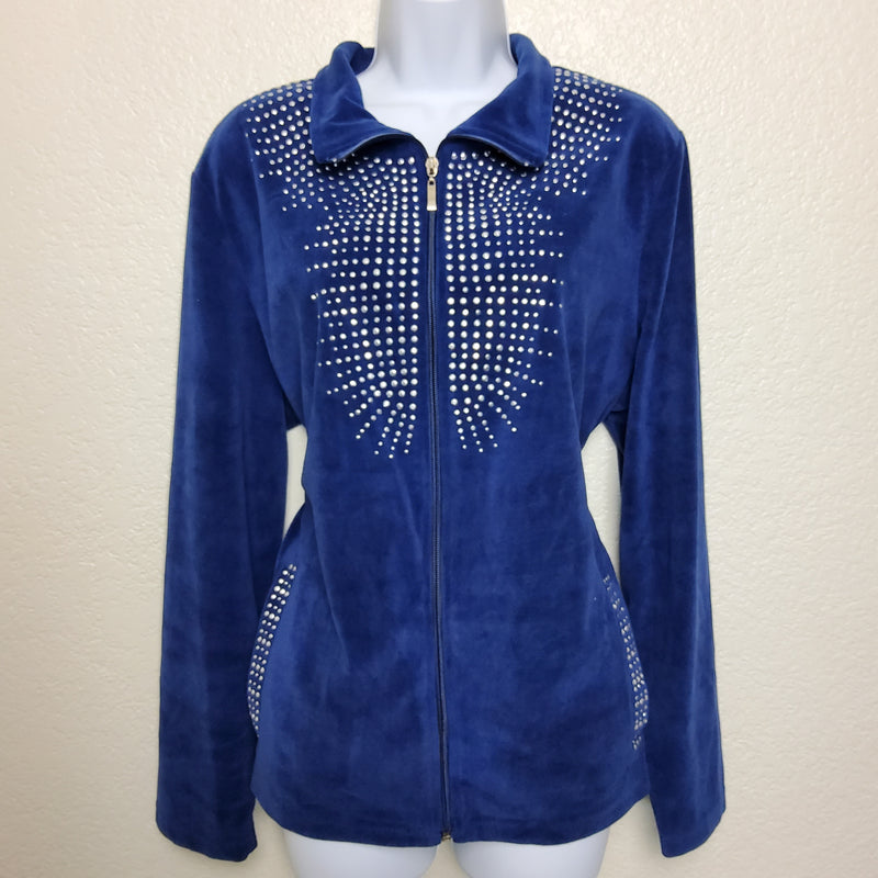 Mirror Image Blue Sequined Sweater - Trinity Thrift