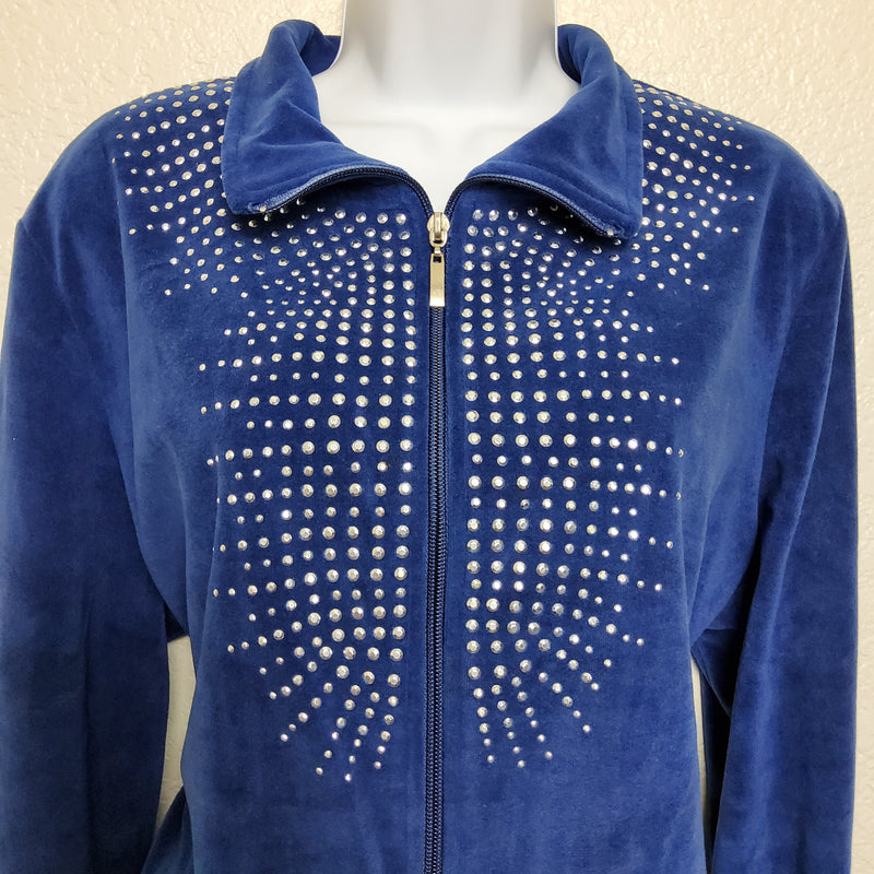 Mirror Image Blue Sequined Sweater - Trinity Thrift