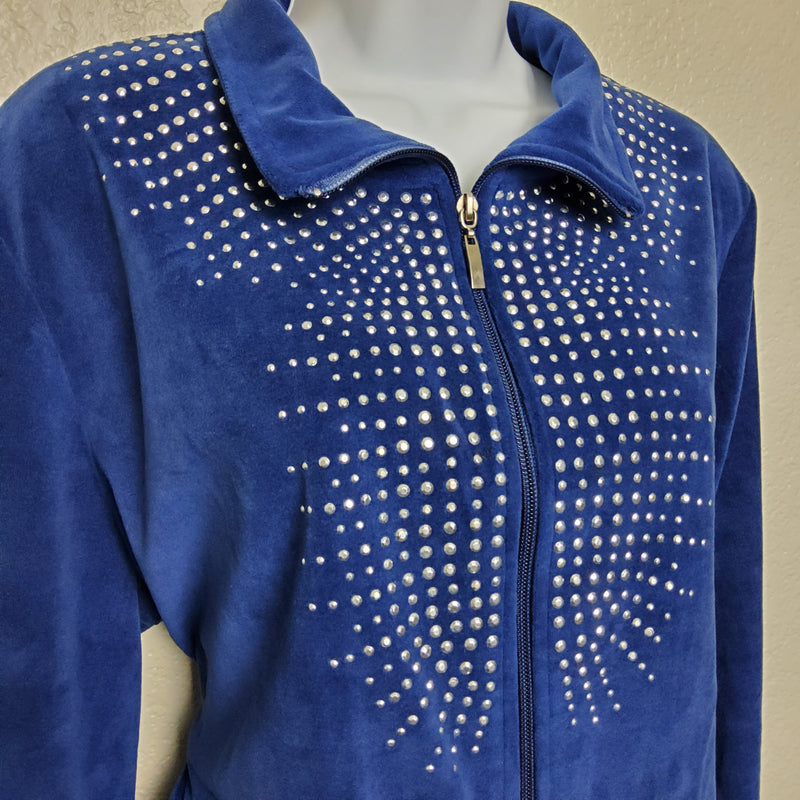 Mirror Image Blue Sequined Sweater - Trinity Thrift