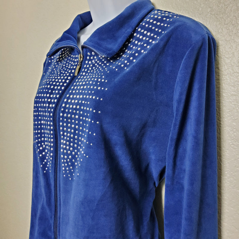 Mirror Image Blue Sequined Sweater - Trinity Thrift