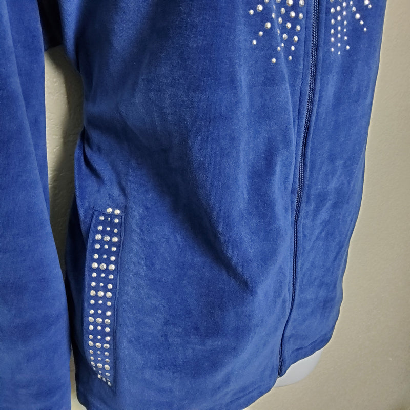 Mirror Image Blue Sequined Sweater - Trinity Thrift