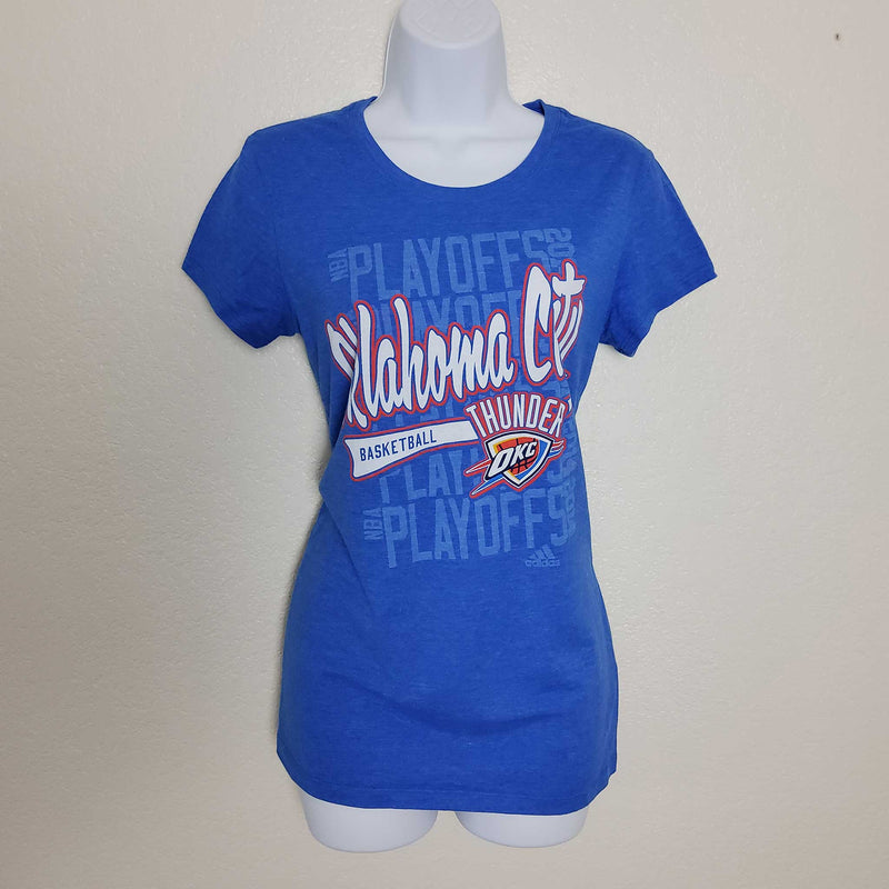 Adidas Blue Thunder Playoffs Tee, Women's Large - Trinity Thrift