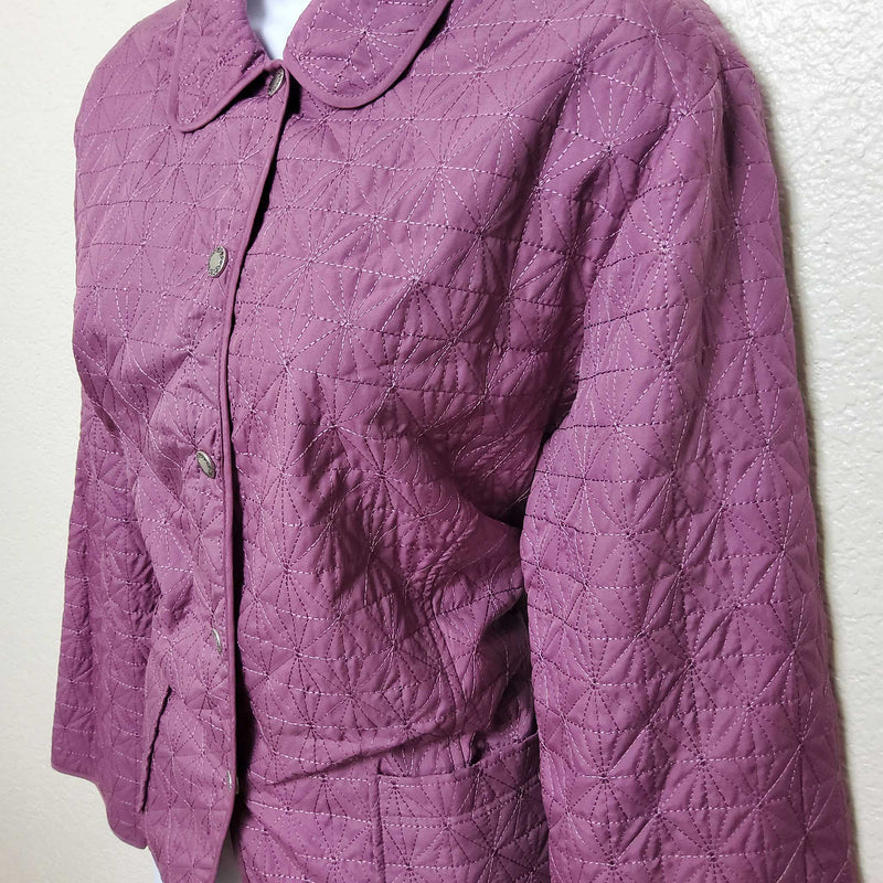 Alfred Dunner Mauve Embroidered Jacket, Women's Petite Size 10 - Trinity Thrift