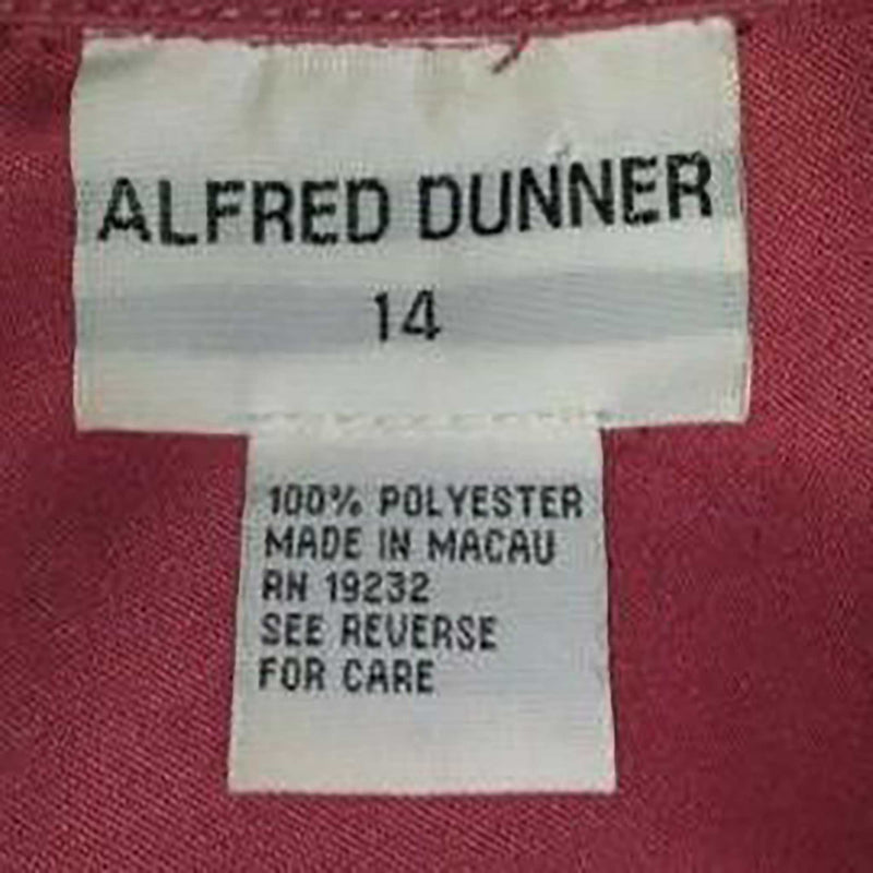 Alfred Dunner Pink Button-up Blouse, Women's Size 14 - Trinity Thrift