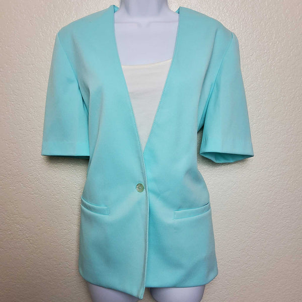 Alfred Dunner Turquoise Blazer - Trinity Thrift