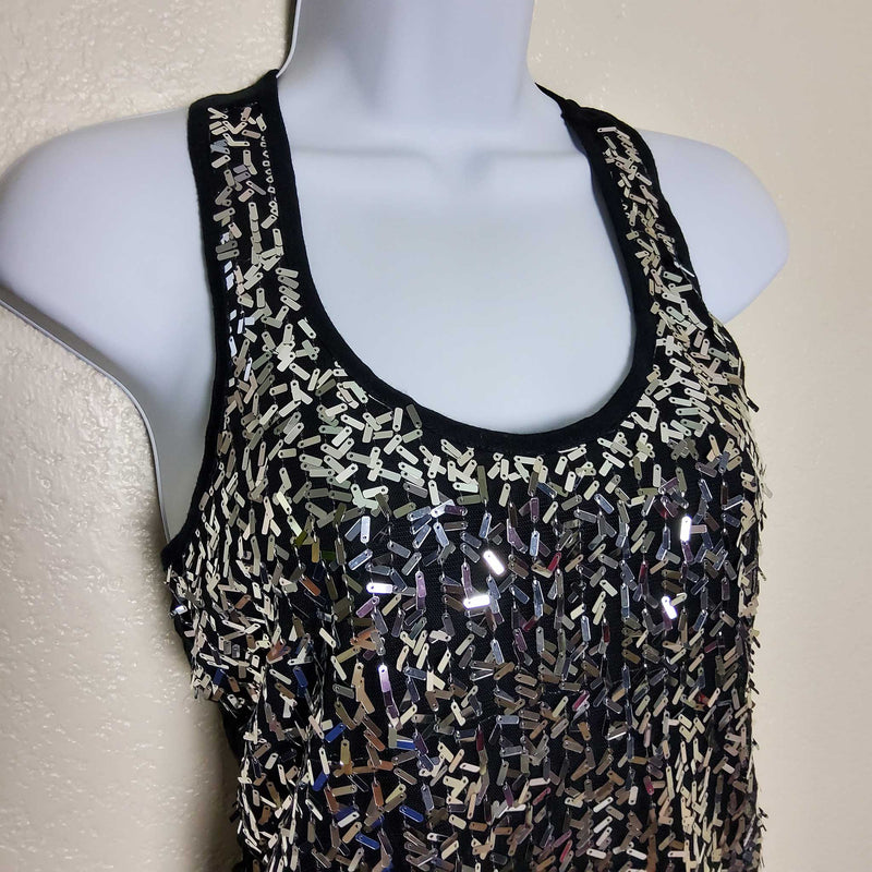 Body Central Black Sequined Tank, Women's Small - Trinity Thrift