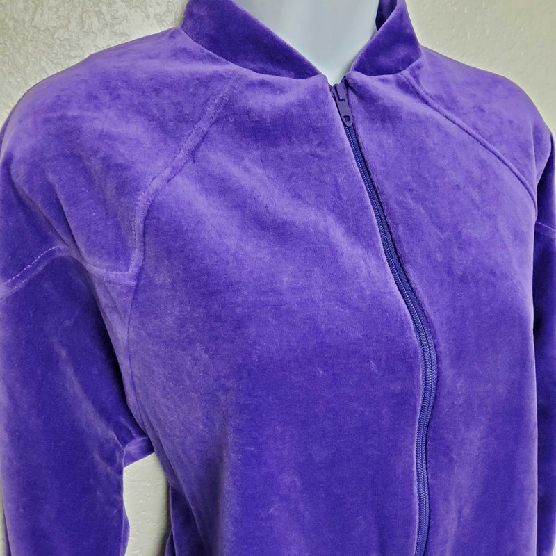 Bonaventure Purple Full-Zip Sweater, Women's Size Small