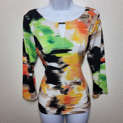 Calvin Klein Watercolor Blouse, Women's Medium - Trinity Thrift