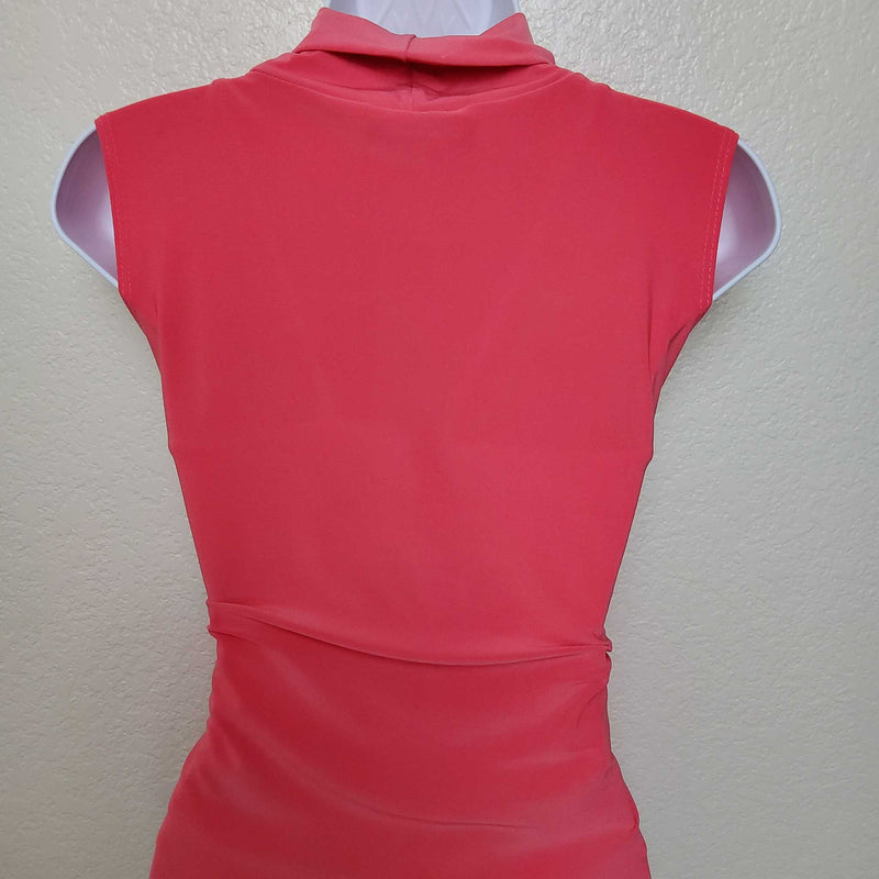 Candid Soul Pink Sleeveless Tie-Neck Blouse, Women's Medium - Trinity Thrift