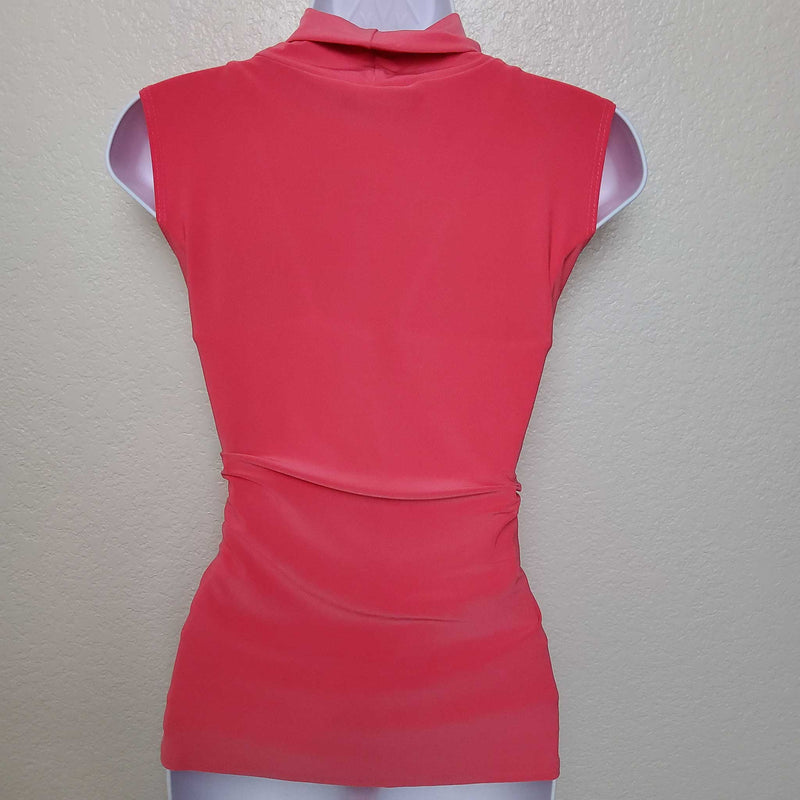 Candid Soul Pink Sleeveless Tie-Neck Blouse, Women's Medium - Trinity Thrift