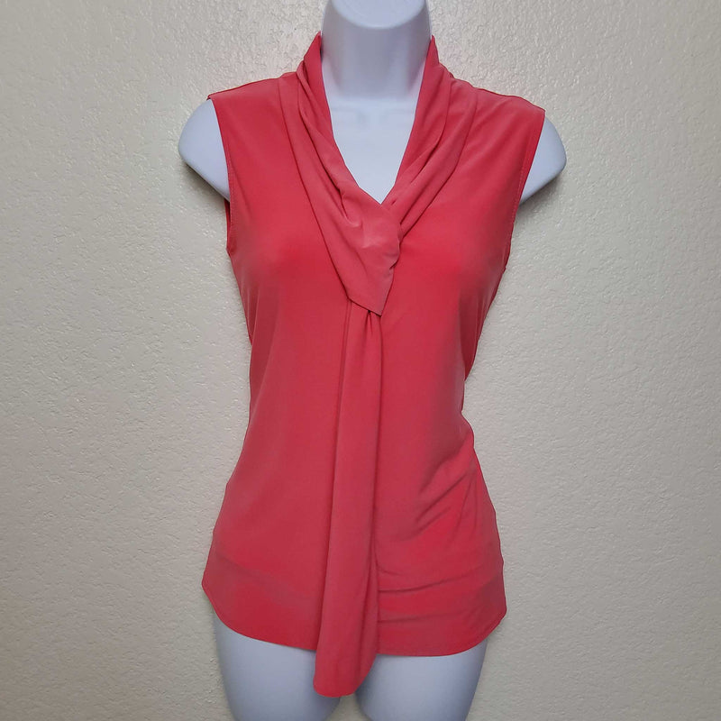 Candid Soul Pink Sleeveless Tie-Neck Blouse, Women's Medium - Trinity Thrift