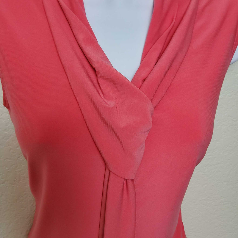 Candid Soul Pink Sleeveless Tie-Neck Blouse, Women's Medium - Trinity Thrift