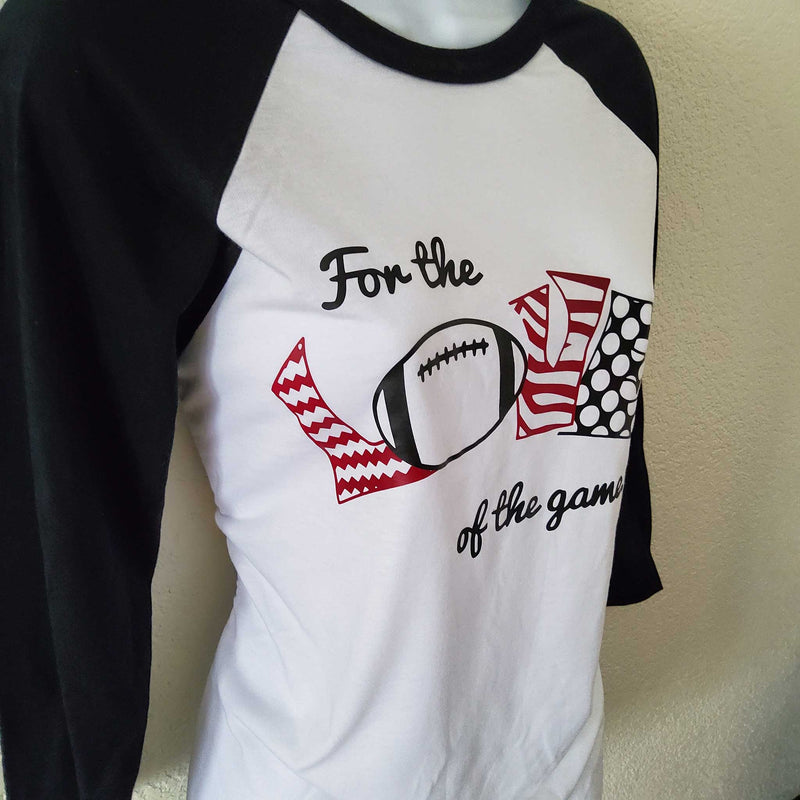 Canvas Black and White Graphic Tee, 'For the Love of the Game', Women's Medium - Trinity Thrift