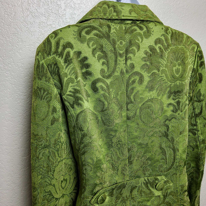 Cato Green Paisley Embroidered Blazer, Women's Medium - Trinity Thrift