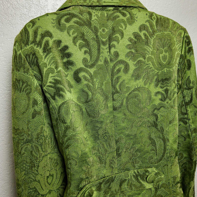 Cato Green Paisley Embroidered Blazer, Women's Medium - Trinity Thrift