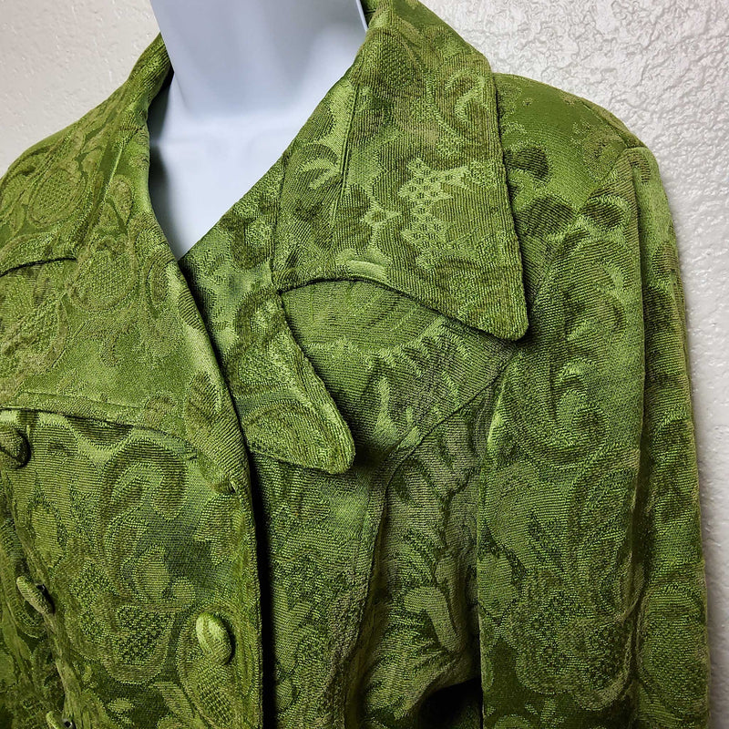 Cato Green Paisley Embroidered Blazer, Women's Medium - Trinity Thrift