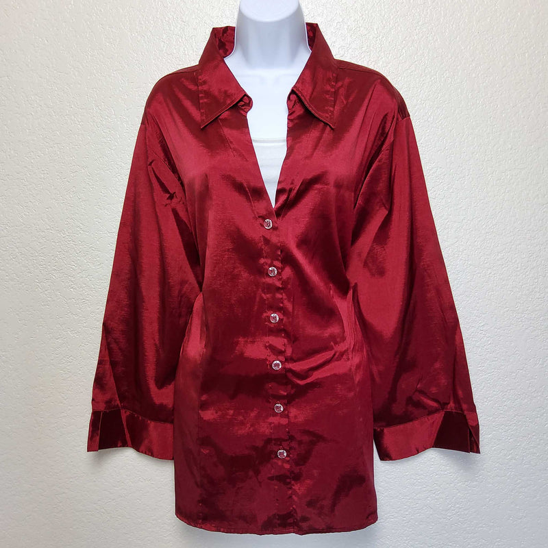 Cato Maroon Blouse, Women's Size 26/28W - Trinity Thrift