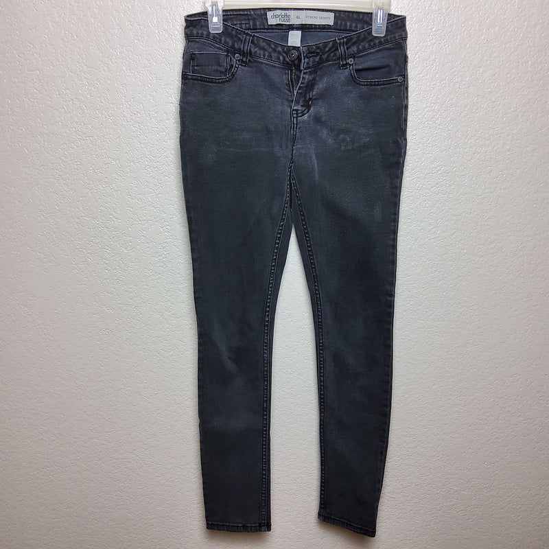 Charlotte Russe Black Xtreme Skinny Jeans, Women's Size 4L - Trinity Thrift