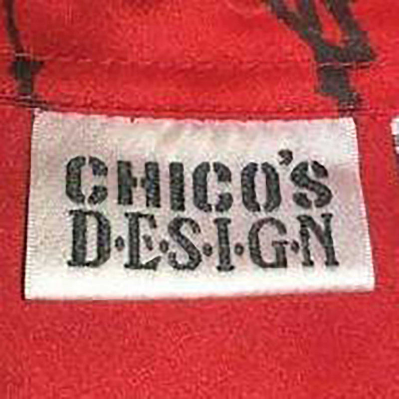 Chico's Design Red Button-Up Blouse, Women's Size 1 - Trinity Thrift