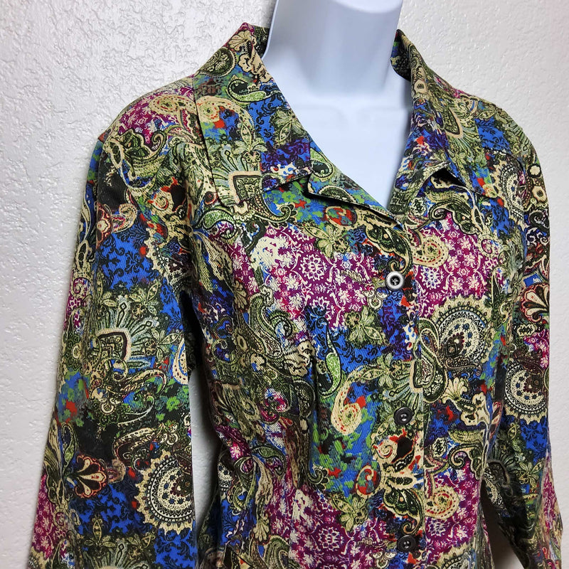 Christopher & Banks Floral Print Blazer, Women's Extra Large - Trinity Thrift