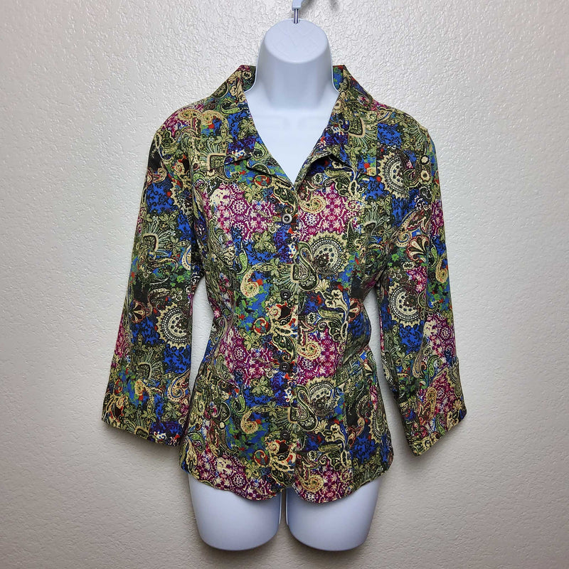 Christopher & Banks Floral Print Blazer, Women's Extra Large - Trinity Thrift