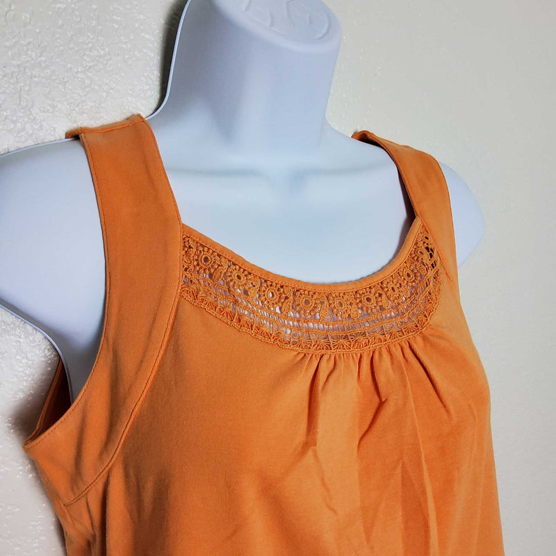 Christopher & Banks Orange Tank Top, Women's Petite Medium - Trinity Thrift