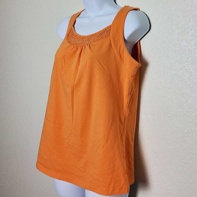 Christopher & Banks Orange Tank Top, Women's Petite Medium - Trinity Thrift