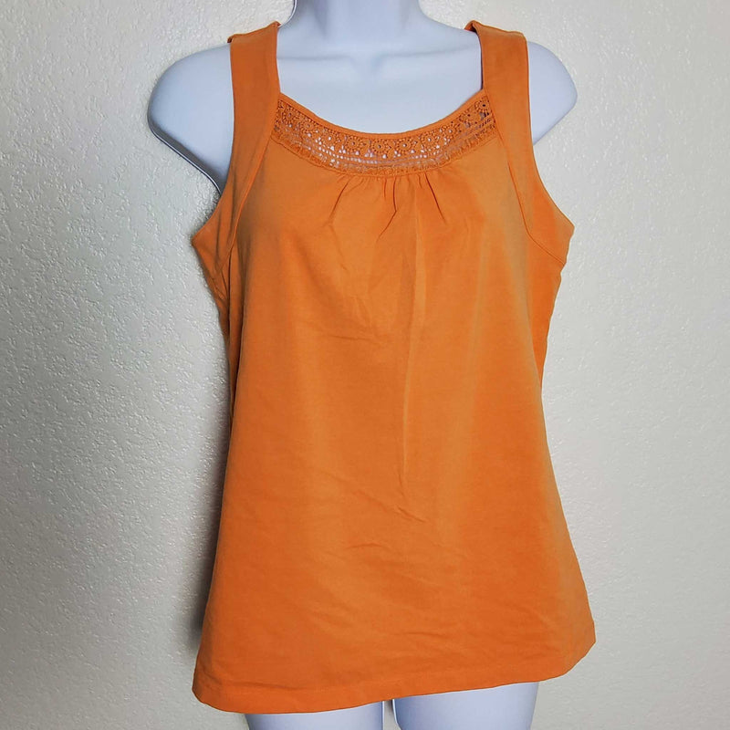 Christopher & Banks Orange Tank Top, Women's Petite Medium - Trinity Thrift