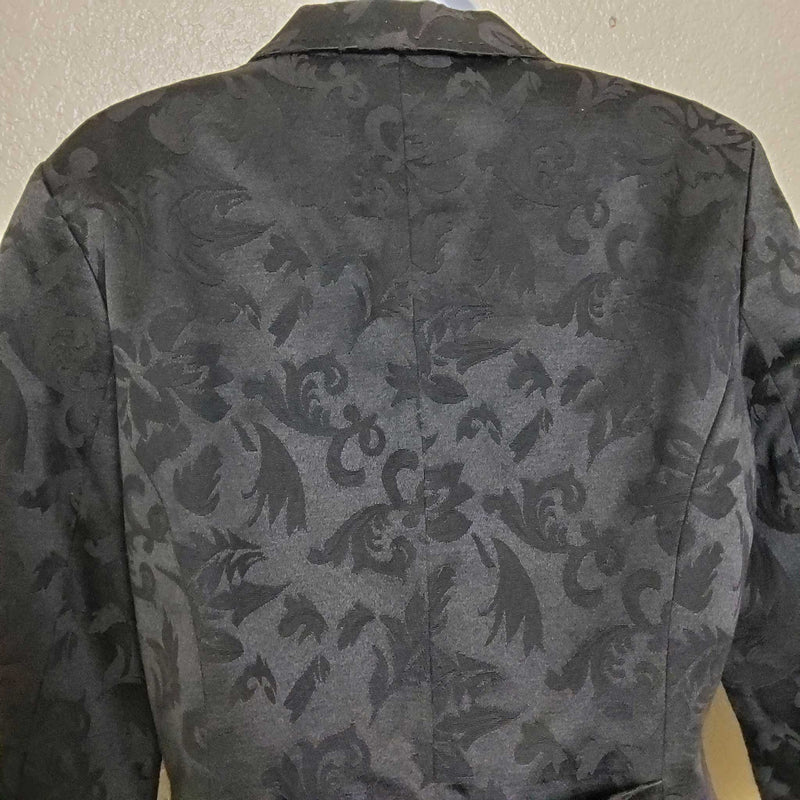 Coldwater Creek Black Floral Embroidered Blazer, Women's Petite Medium