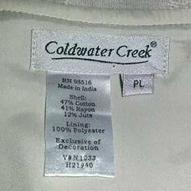 Coldwater Creek Cream Embroidered and Beaded Blazer, Women's Petite Large - Trinity Thrift