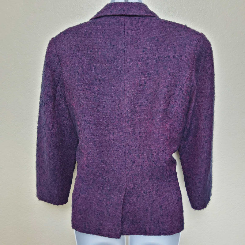 Coldwater Creek Purple Wool Blazer, Women's Petite Size 10 - Trinity Thrift