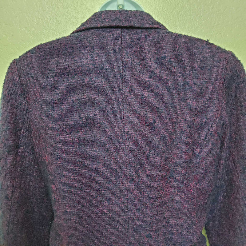 Coldwater Creek Purple Wool Blazer, Women's Petite Size 10 - Trinity Thrift