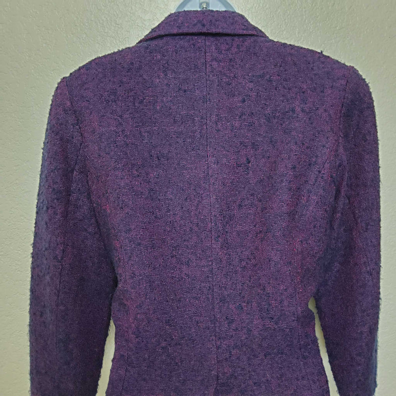 Coldwater Creek Purple Wool Blazer, Women's Petite Size 10 - Trinity Thrift