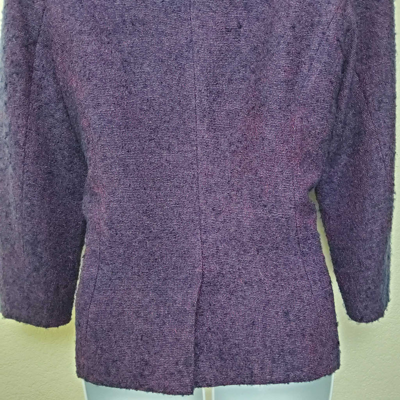 Coldwater Creek Purple Wool Blazer, Women's Petite Size 10 - Trinity Thrift