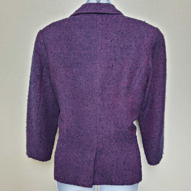 Coldwater Creek Purple Wool Blazer, Women's Petite Size 10 - Trinity Thrift