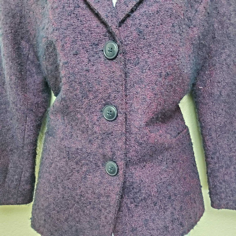 Coldwater Creek Purple Wool Blazer, Women's Petite Size 10 - Trinity Thrift