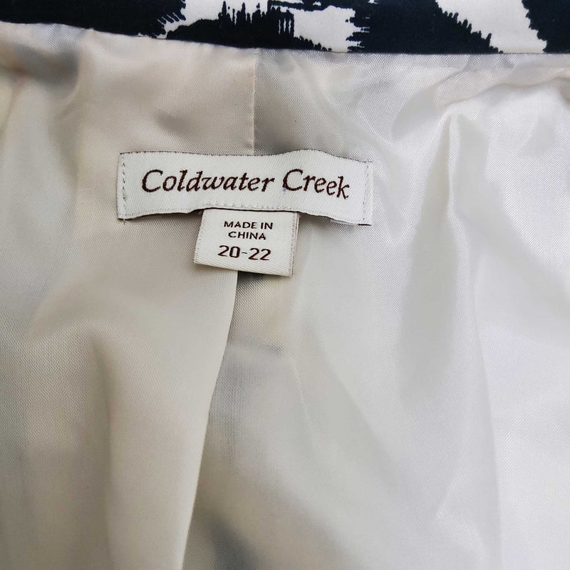 Coldwater Creek Black & White Blazer, Women's Size 20-22 - Trinity Thrift