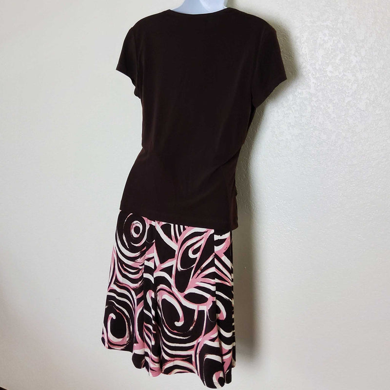 Connected Brown Two-Piece Skirt Set, Women's Size 8 - Trinity Thrift