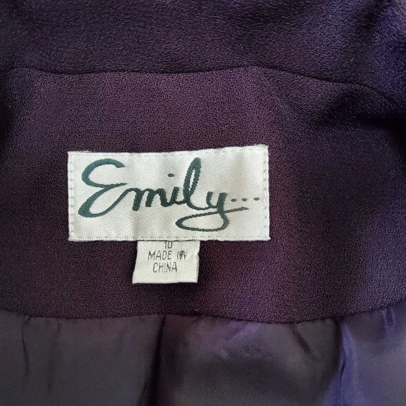 Emily Purple 2-Piece Embroidered Skirt Suit - Trinity Thrift