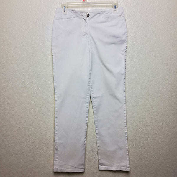 Emma James White Stretch Pants, Women's Size 6 - Trinity Thrift