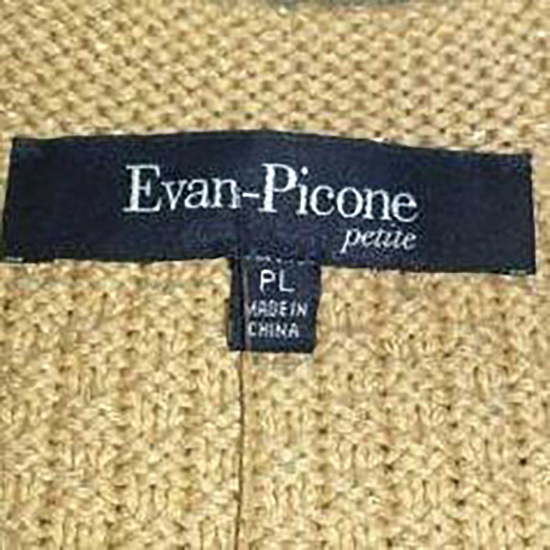 Evan-Picone Gold Knit Sweater with Metallic Threading, Women's Petite Large - Trinity Thrift