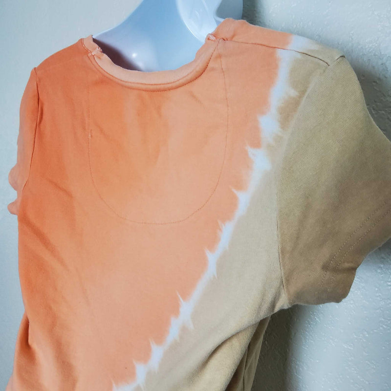 Faded Glory Peach and Beige Tee, Women's Medium - Trinity Thrift