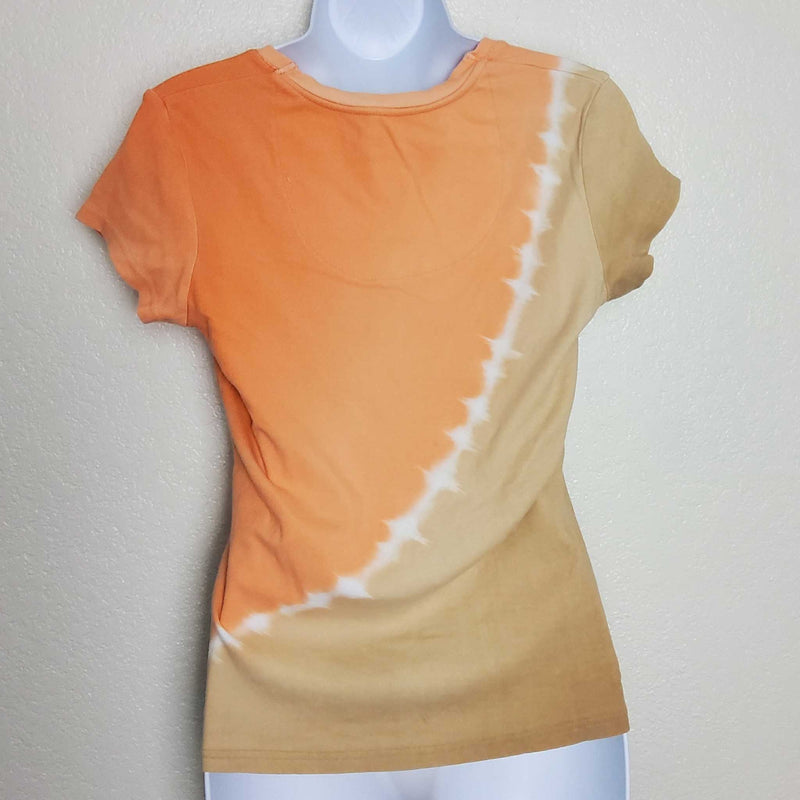 Faded Glory Peach and Beige Tee, Women's Medium - Trinity Thrift