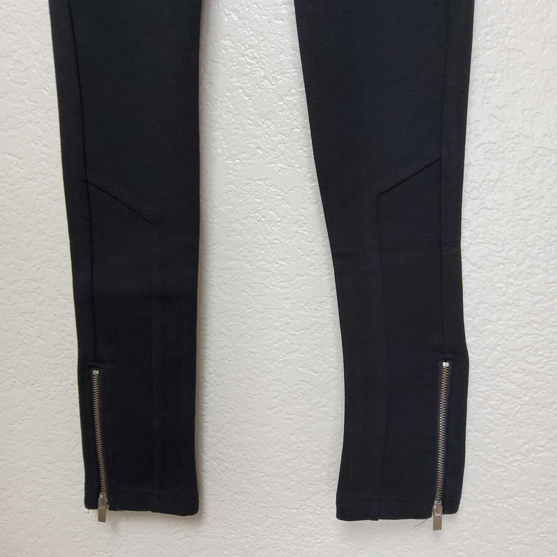 Forever 21 Black Zippered Leggings, Women's Small - Trinity Thrift