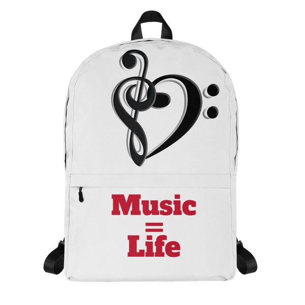 Music=Life Backpack (Heartbeat, Front) - BackDrip