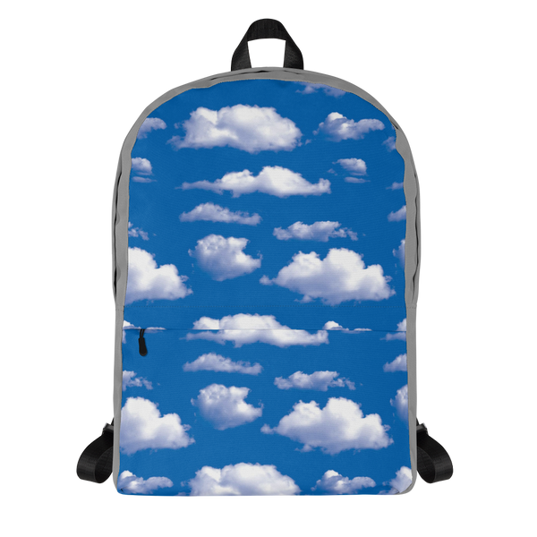 Cloud Backpack with Gray Border, Front - BackDrip