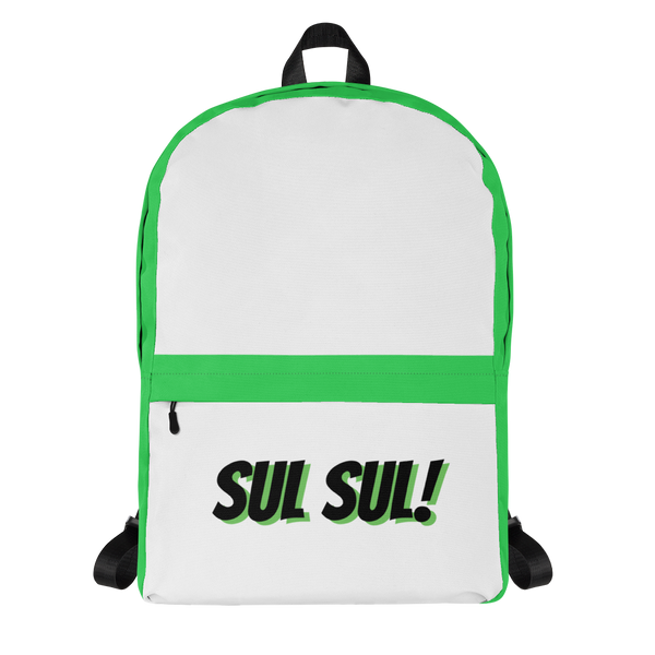 Sul Sul Backpack with Green Border, Front - BackDrip