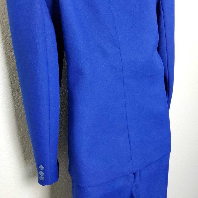 Haberdashery Blue 2-Piece Pants Suit with Lined Blazer, Women's Size 18